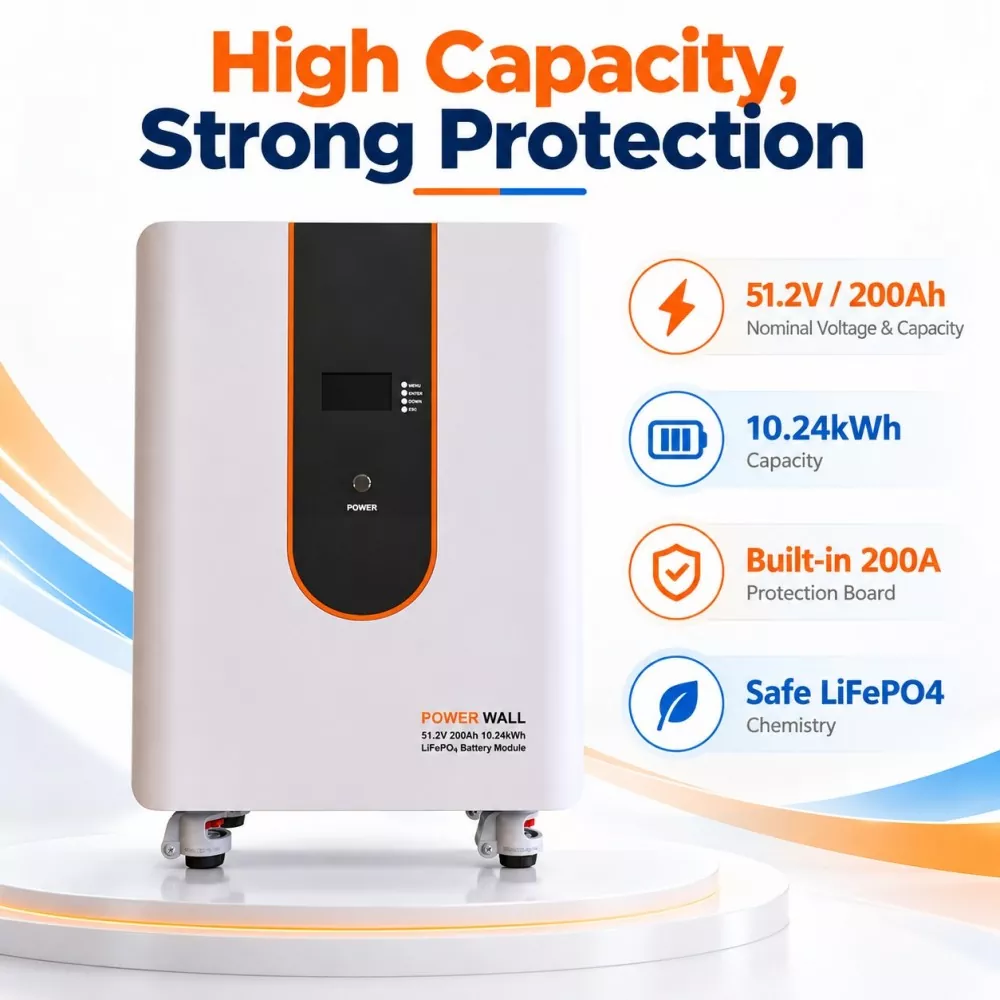 51.2V 200Ah LiFePO4 Battery Pack